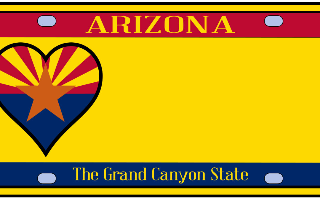Arizona State License Plate