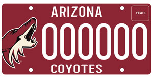 license plate az coyotes