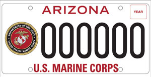 license plate usmc adot footework