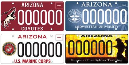 license plates footework az